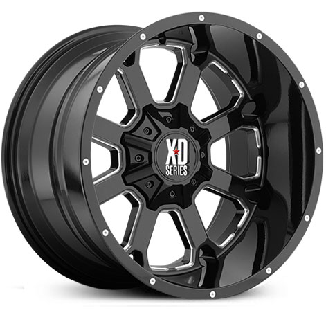 XD Series XD825 Buck 25  Wheels Gloss Black Milled