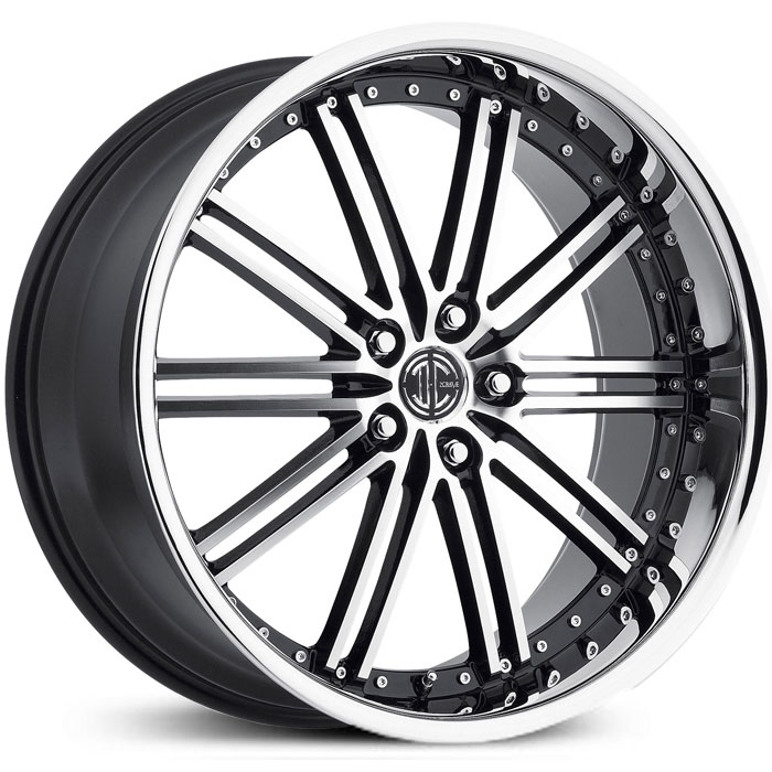 2Crave No.33  Wheels Gloss Black Machined Chrome Lip