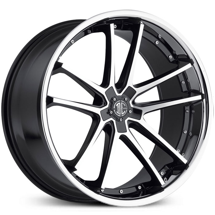 2Crave No.34  Wheels Gloss Black Machined Chrome Lip