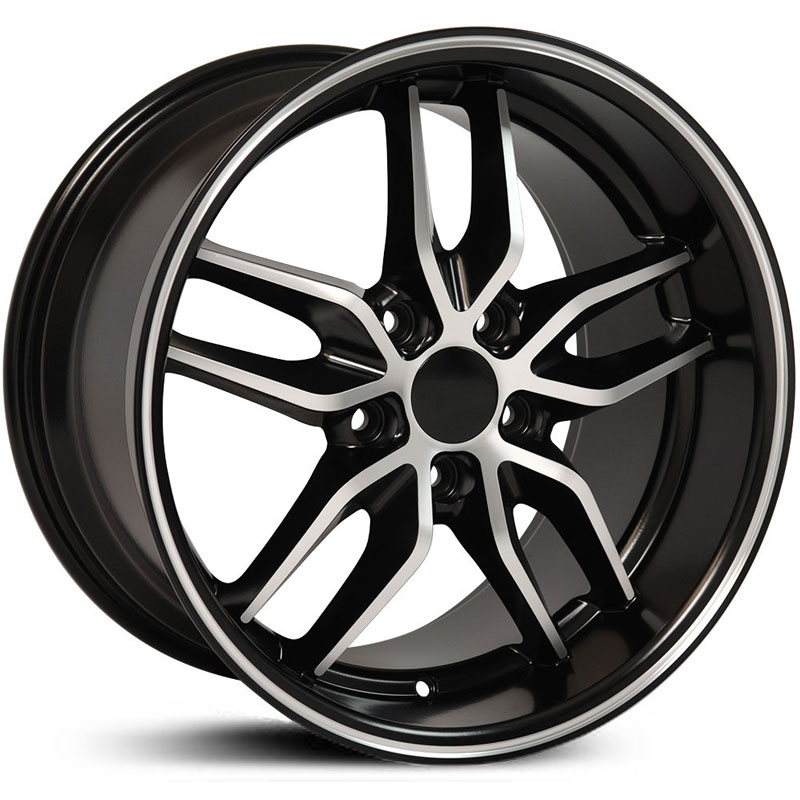 Corvette Stingray (CV18) Deep Dish  Wheels Satin Black Machined