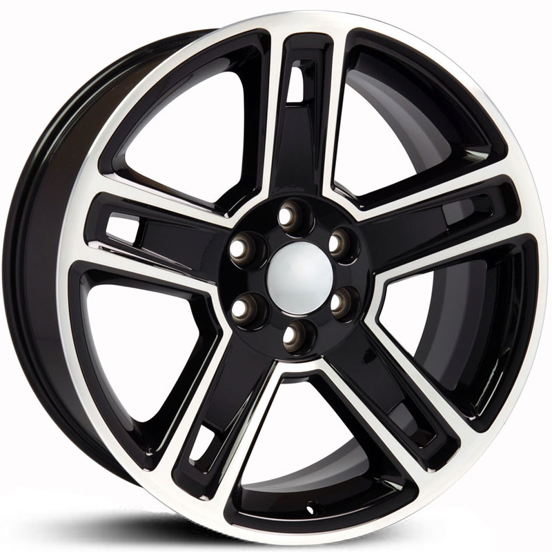 Chevy CV74  Wheels Black Machined