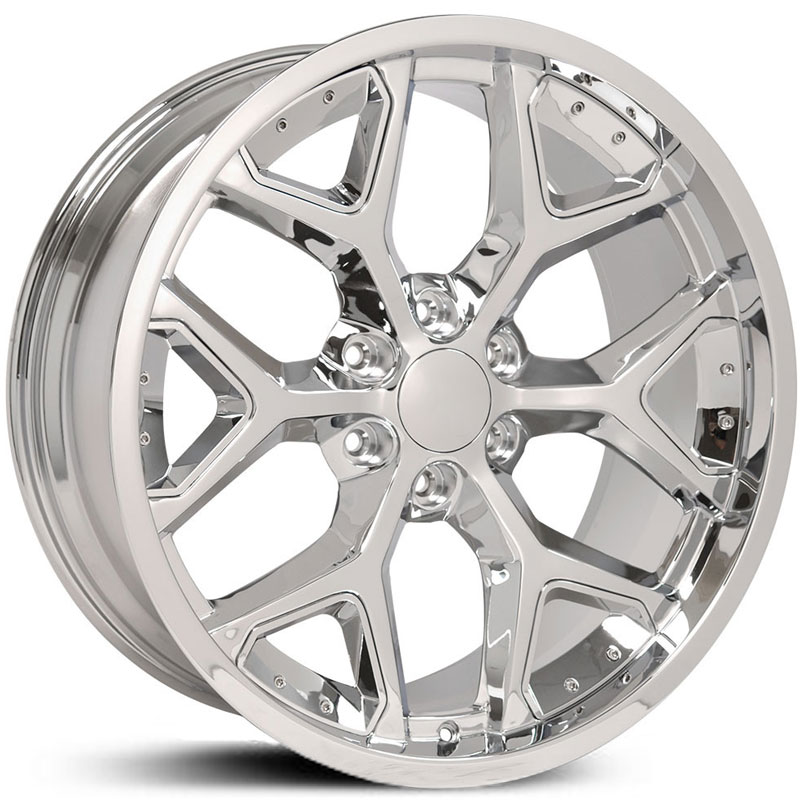 Chevy Silverado 1500 (CV98) Deep Dish Chrome w/ Chrome Inserts