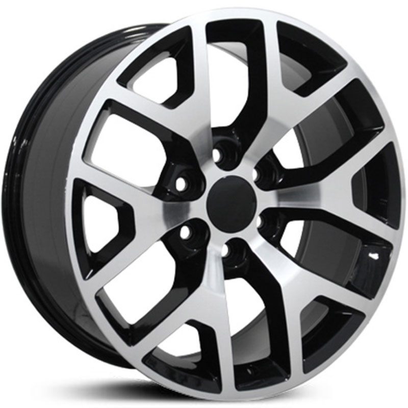 GMC CV92  Wheels Black Machined Face