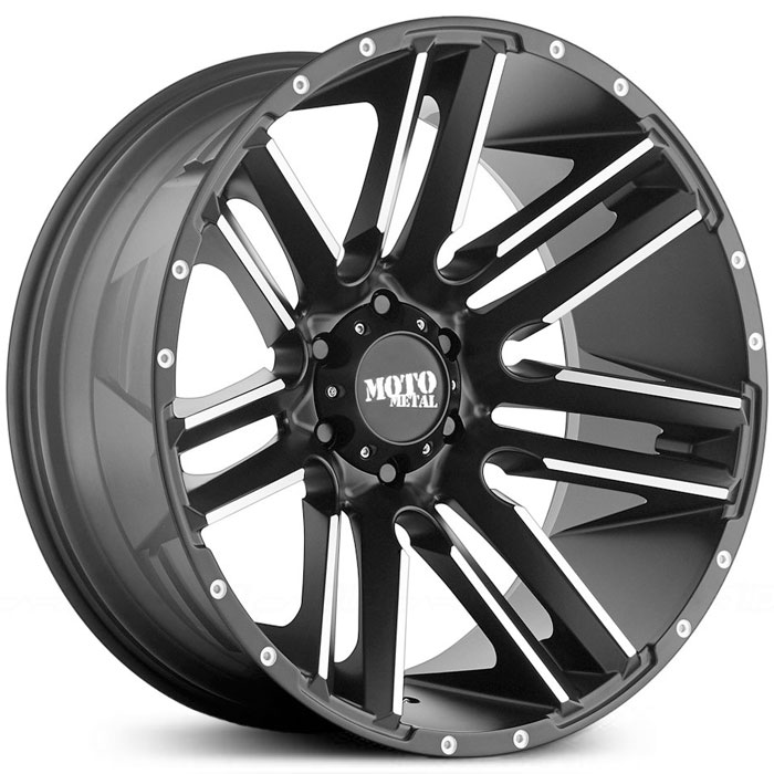 Moto Metal MO978 Razor  Wheels Satin Black Machined