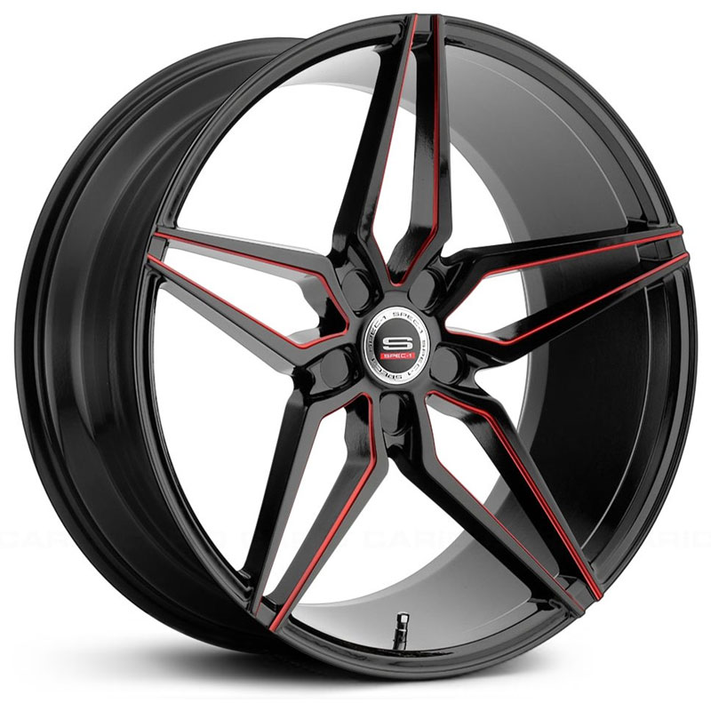 Spec-1 SPM-81  Wheels Gloss Black Red Line 