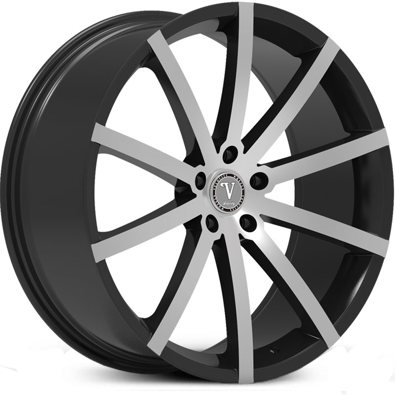 Velocity VW-23A  Wheels Black Machined Face