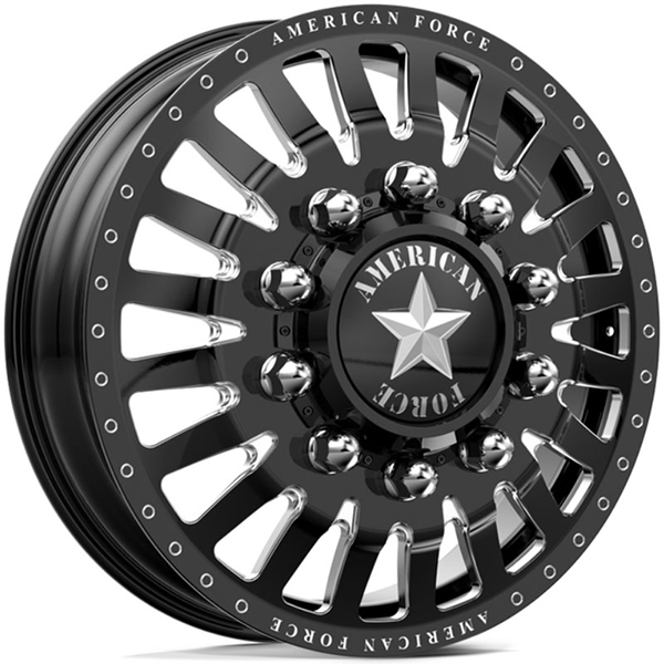 American Force Dually Doom  Wheels Black & Milled Windows