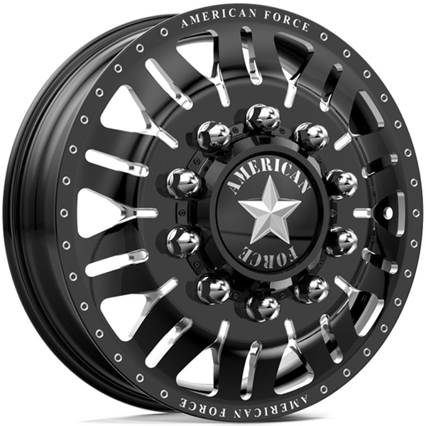 American Force Dually Omen  Wheels Black & Milled Windows