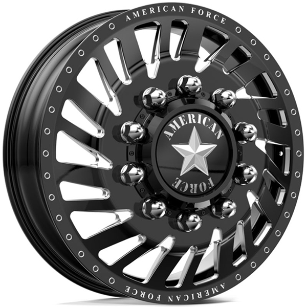 American Force Dually Thrust  Wheels Black & Milled Windows