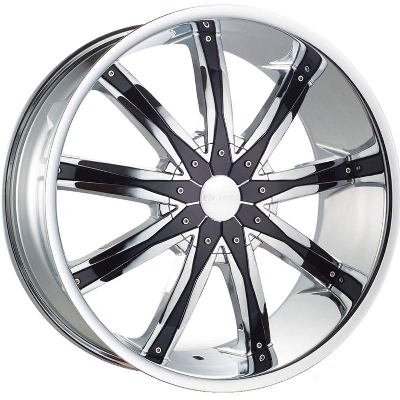 Elure 020  Wheels Chrome w/ Black Inserts