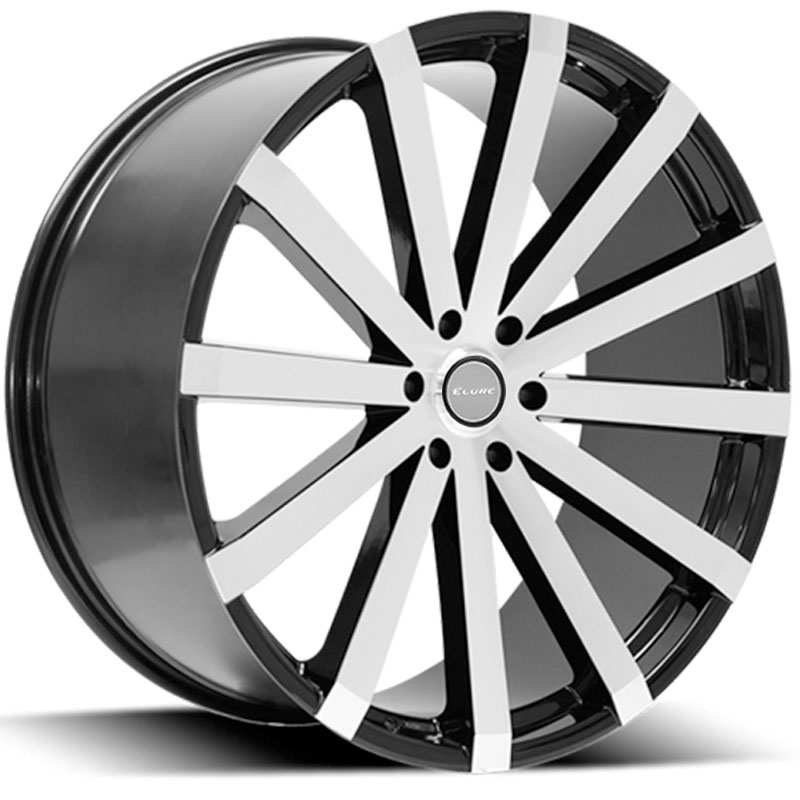 Elure 037  Wheels Black w/ Machined Face 6 Lug