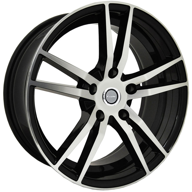 Elure 041  Wheels Black Machined Face w/ Undercut Lip