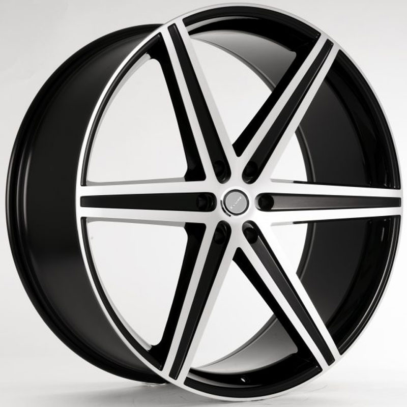 Elure 044  Wheels Black w/ Machined Face 6 Lug