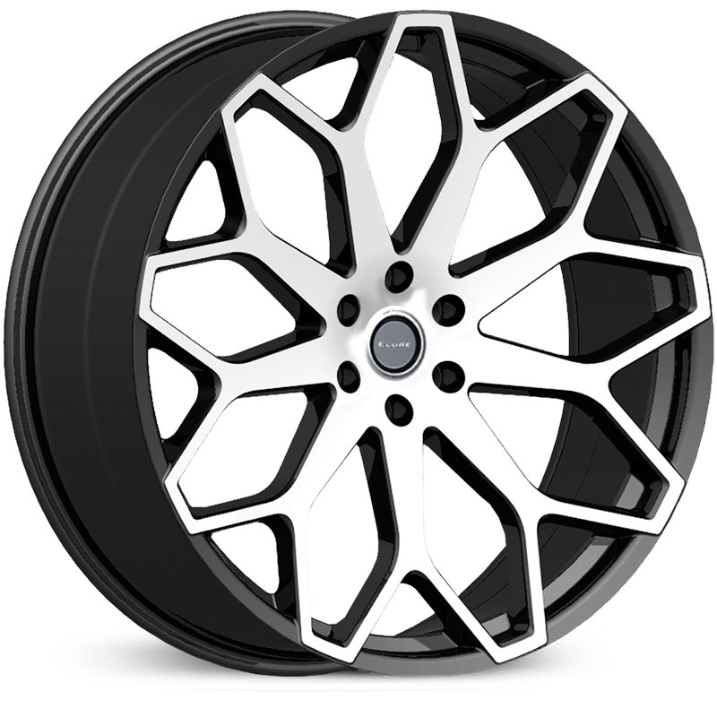 Elure 046  Wheels Black w/ Machined Face