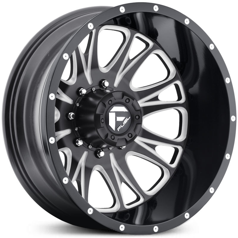 Fuel D513 Throttle Dually  Wheels Black Milled (Rear)