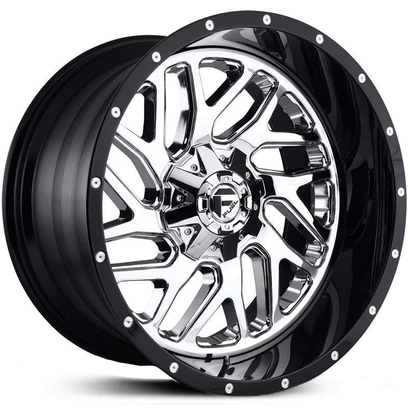 Fuel D211 Triton  Wheels Chrome w/ Gloss Black Lip