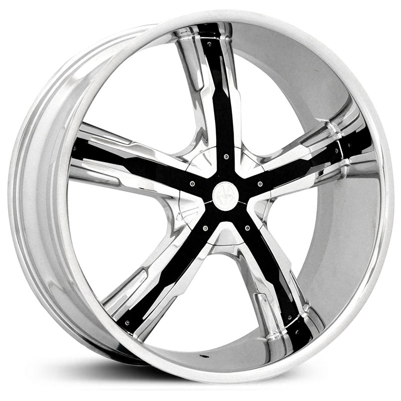 Massiv 917 Tusk  Wheels Chrome w/ Black Accents