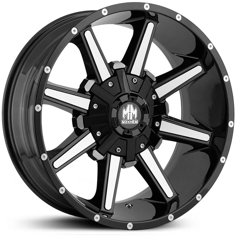 Mayhem Arsenal 8104  Wheels Gloss Black Machined Face