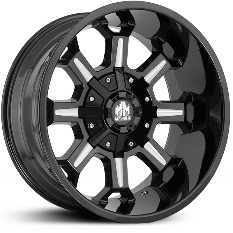 Mayhem Combat 8105  Wheels Gloss Black Milled Spokes