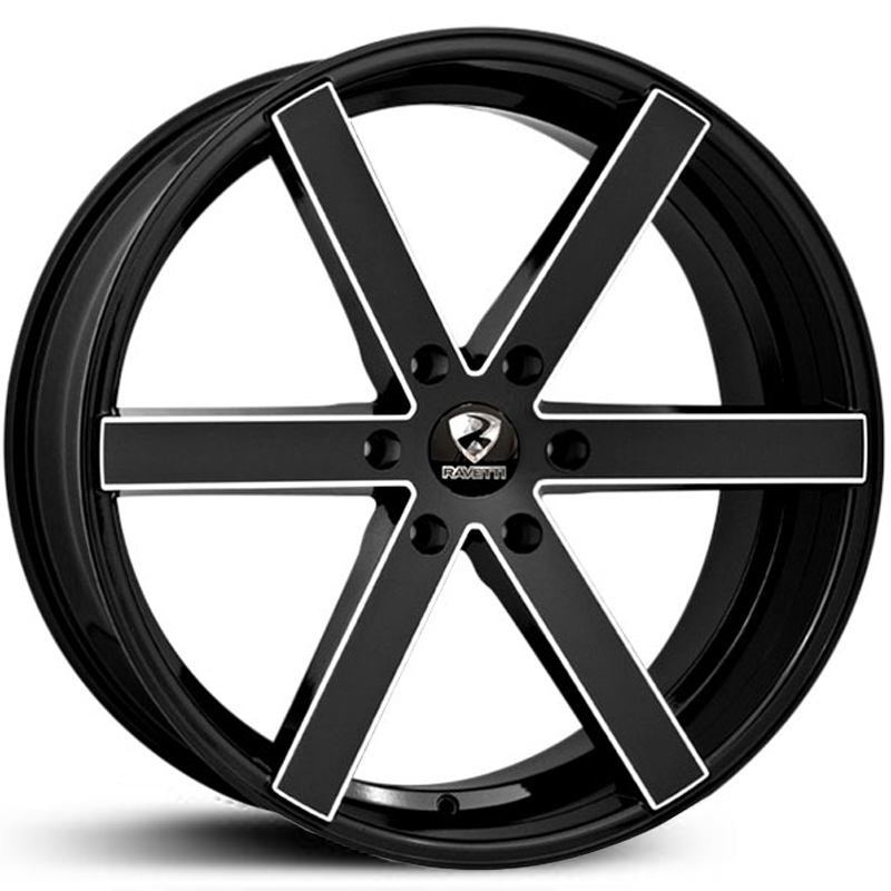 Ravetti Model 3  Wheels Gloss Black Milled