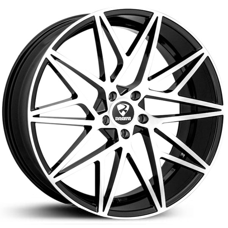 Ravetti Model 5  Wheels Black Machined Face