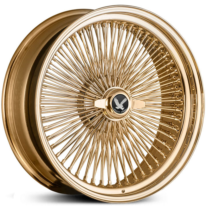 Player Wire  Wheels 150 Spoke All Gold Two-Wing Cap