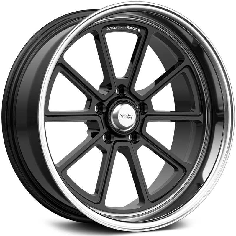 American Racing Vintage VN510 Draft  Wheels Gloss Black w/ Diamond Cut Lip