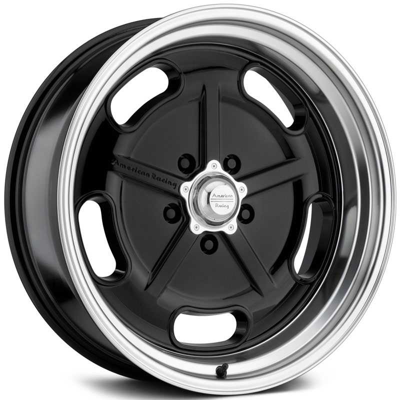 American Racing Vintage VN511 Salt Flat  Wheels Gloss Black w/ Diamond Cut Lip