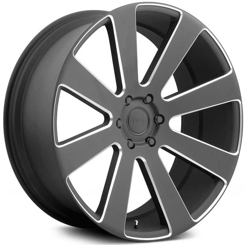 Dub S187 8-Ball  Wheels Black & Milled