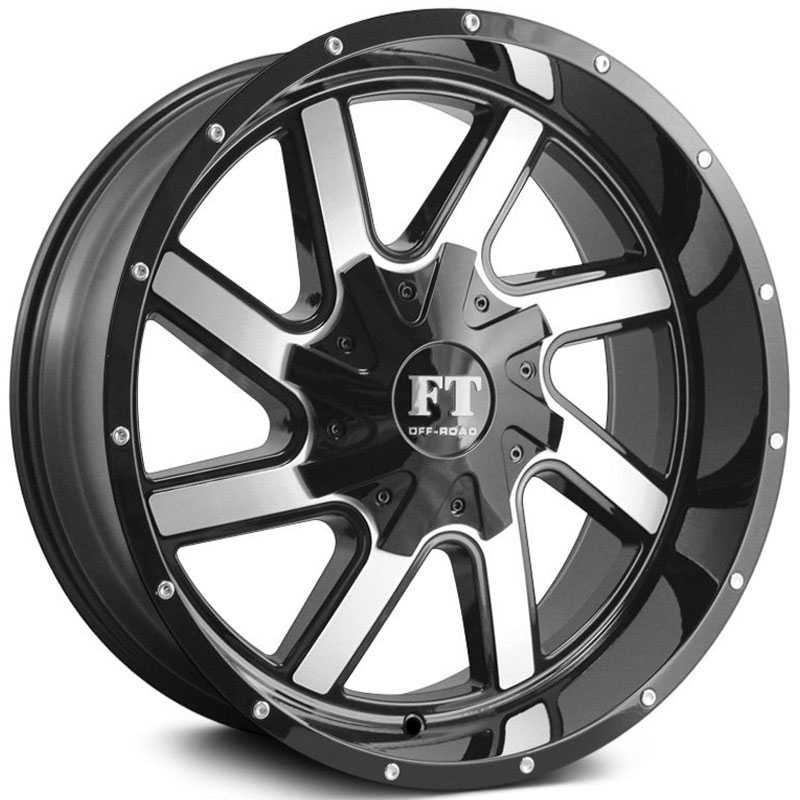 Full Throttle Full Throttle FT1  Wheels Gloss Black Machined Face