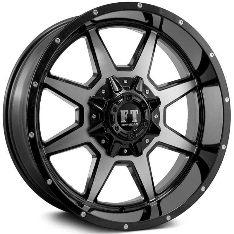 Full Throttle Full Throttle FT2  Wheels Gloss Black Machined Face