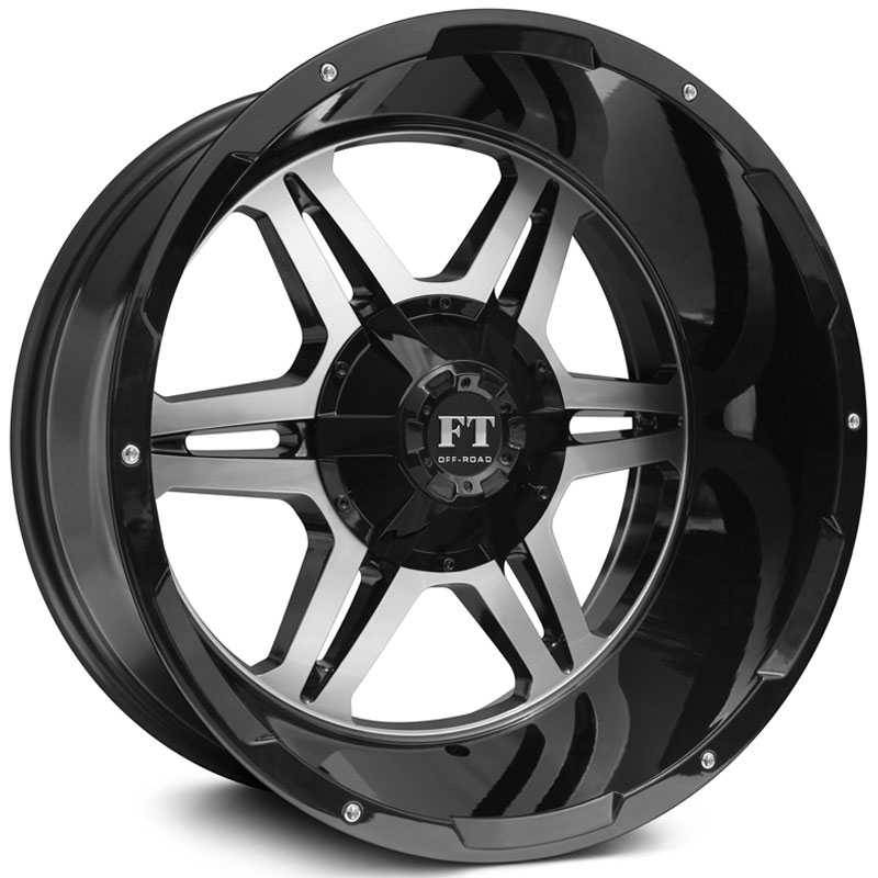 Full Throttle Full Throttle FT3  Wheels Gloss Black Machined Face