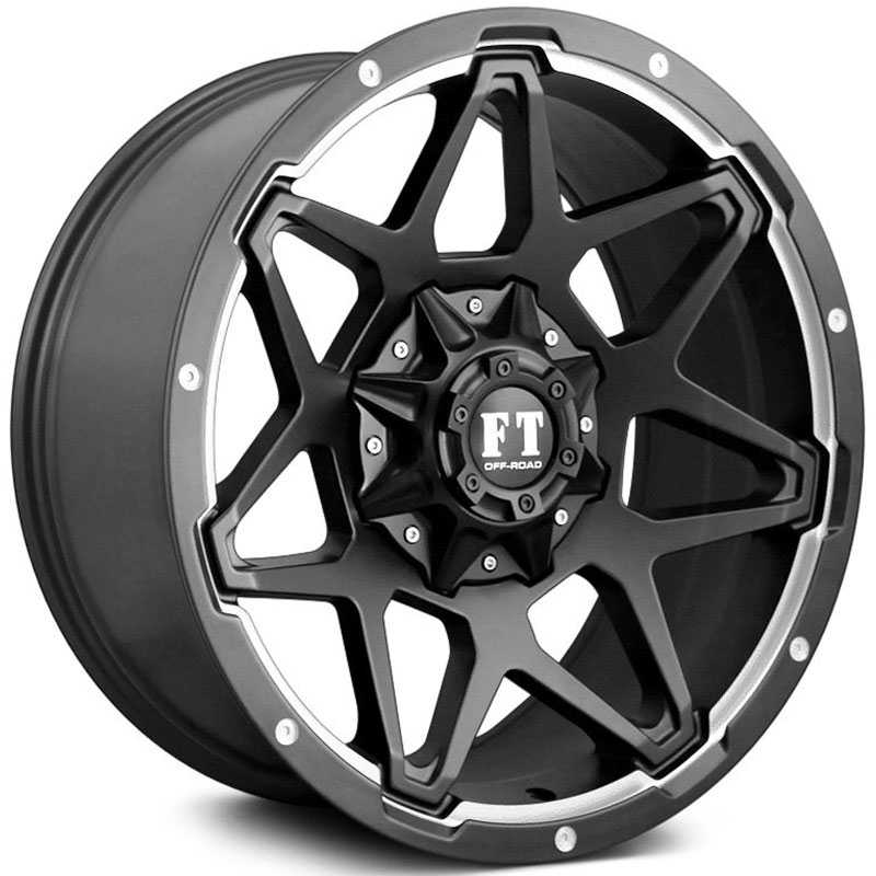 Full Throttle Full Throttle FT4  Wheels Satin Black Machined