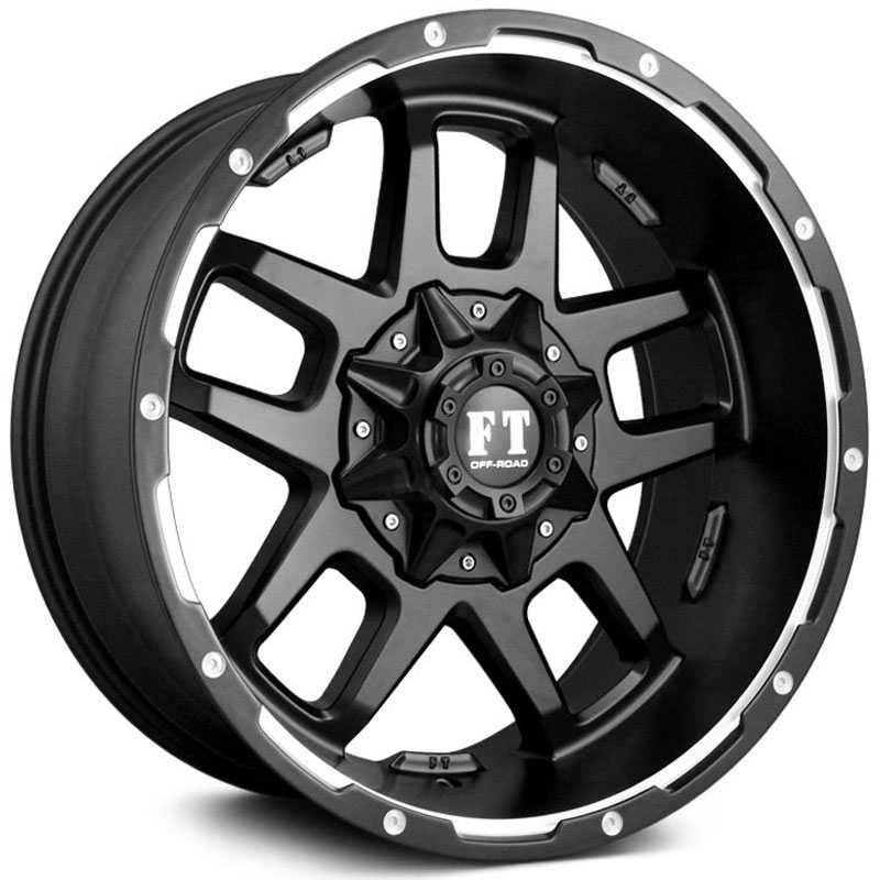 Full Throttle Full Throttle FT6  Wheels Satin Black Machined