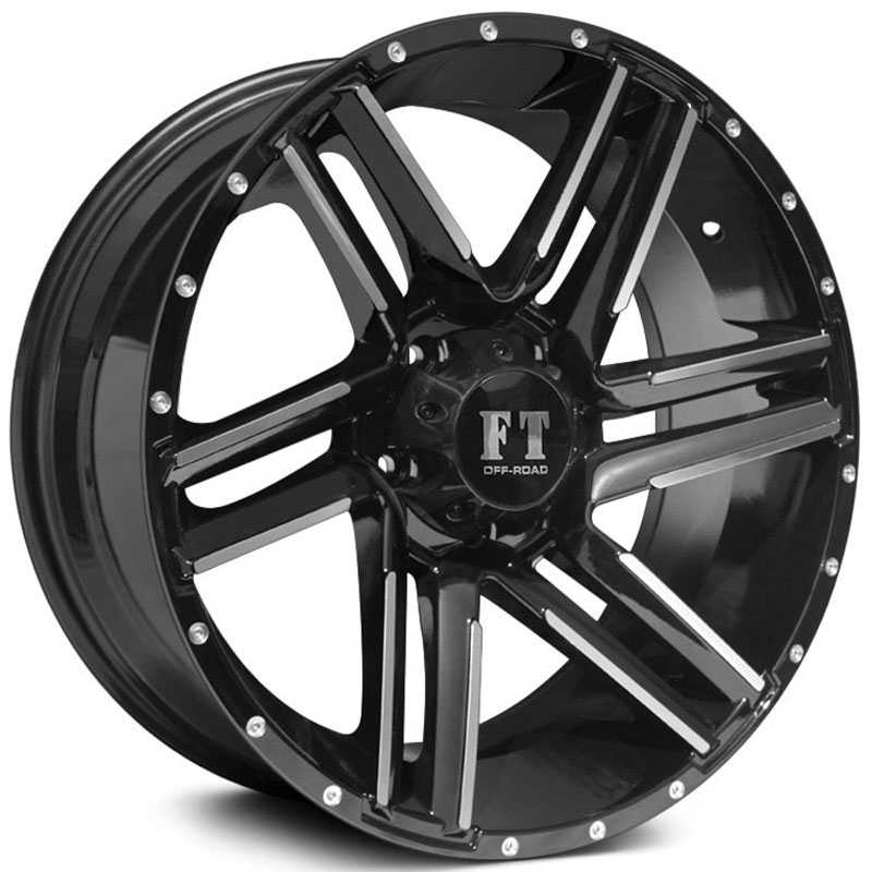 Full Throttle Full Throttle FT7  Wheels Gloss Black Machined Face