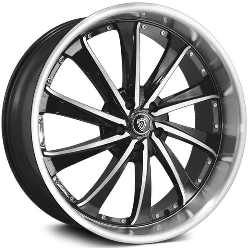 G-Line Alloys G0016  Wheels Gloss Black Machined Face & Lip