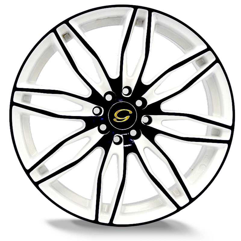 G-Line Alloys G1017  Wheels Gloss White Black Face