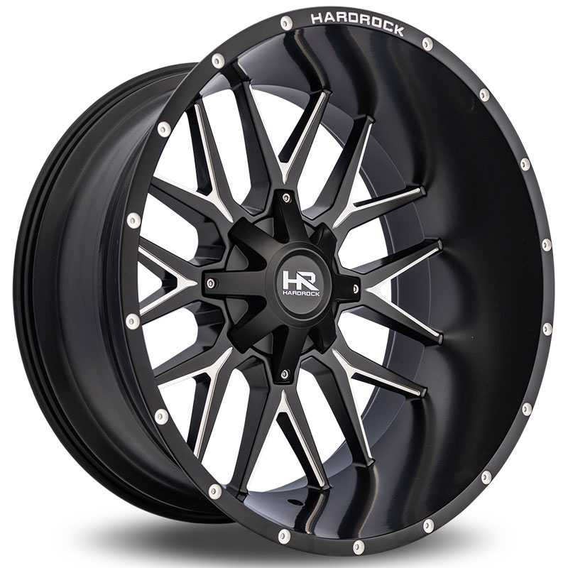 Hardrock Offroad H700 Affliction  Wheels Satin Black Milled