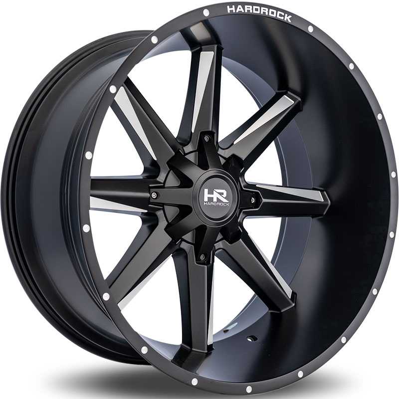 Hardrock Offroad H703 Hardcore  Wheels Satin Black Milled