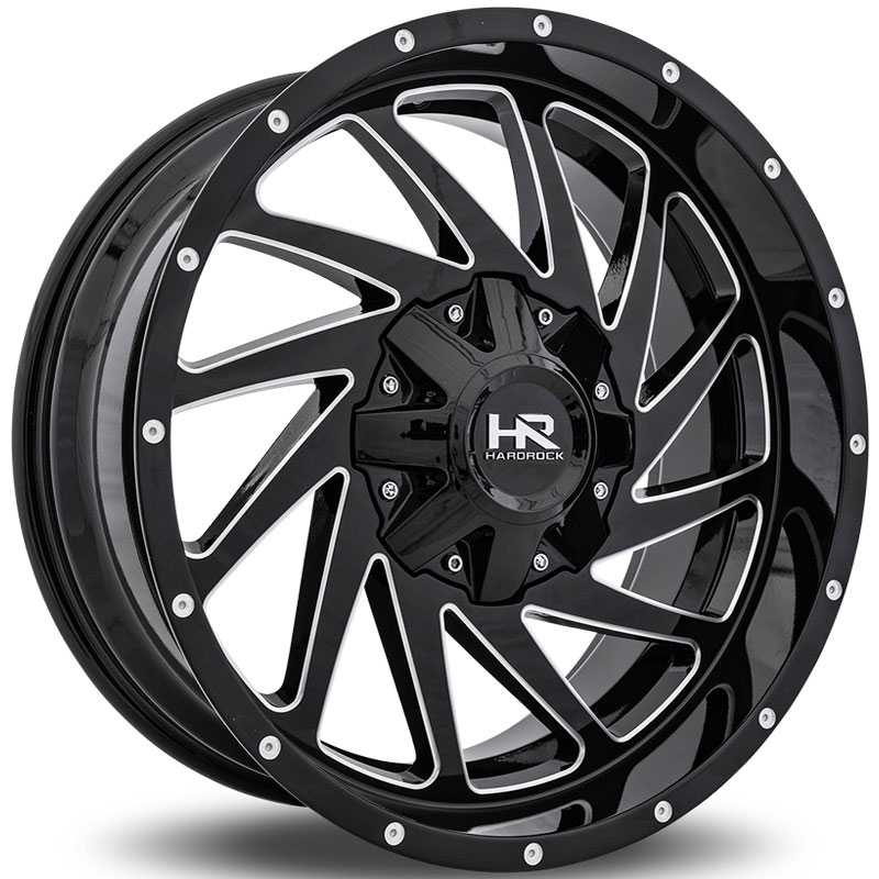 Hardrock Offroad H704 Crusher  Wheels Gloss Black Milled