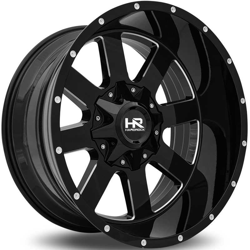 Hardrock Offroad H706 Tank  Wheels Gloss Black Milled