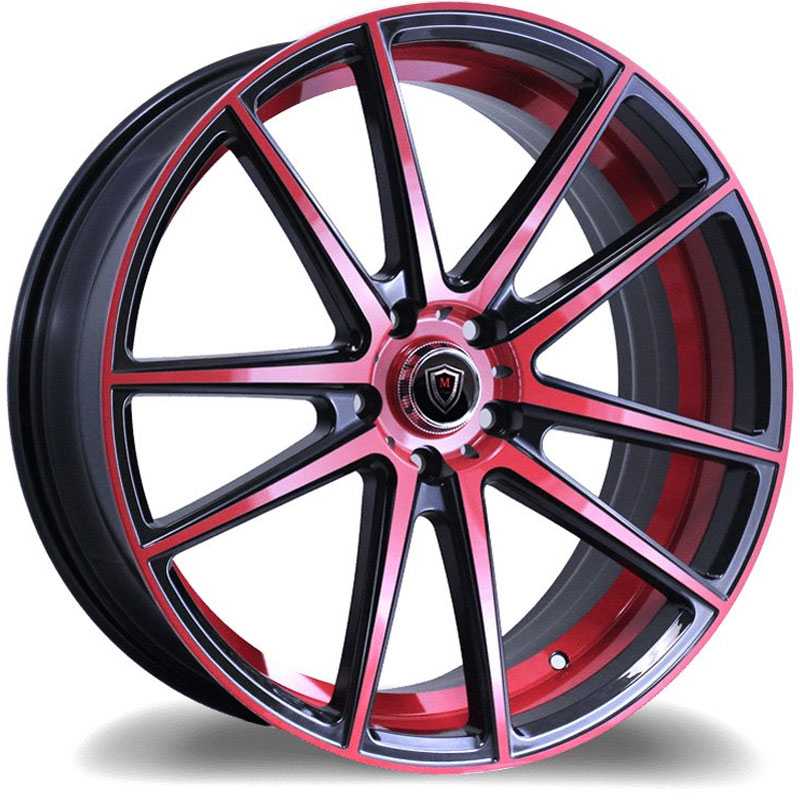 Marquee Luxury Marquee M3197  Wheels Black w/ Red Face & Inner Lip