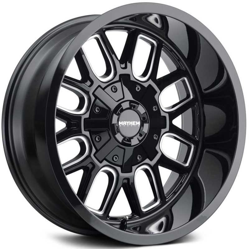 Mayhem Cogent 8107  Wheels Gloss Black Milled Spokes