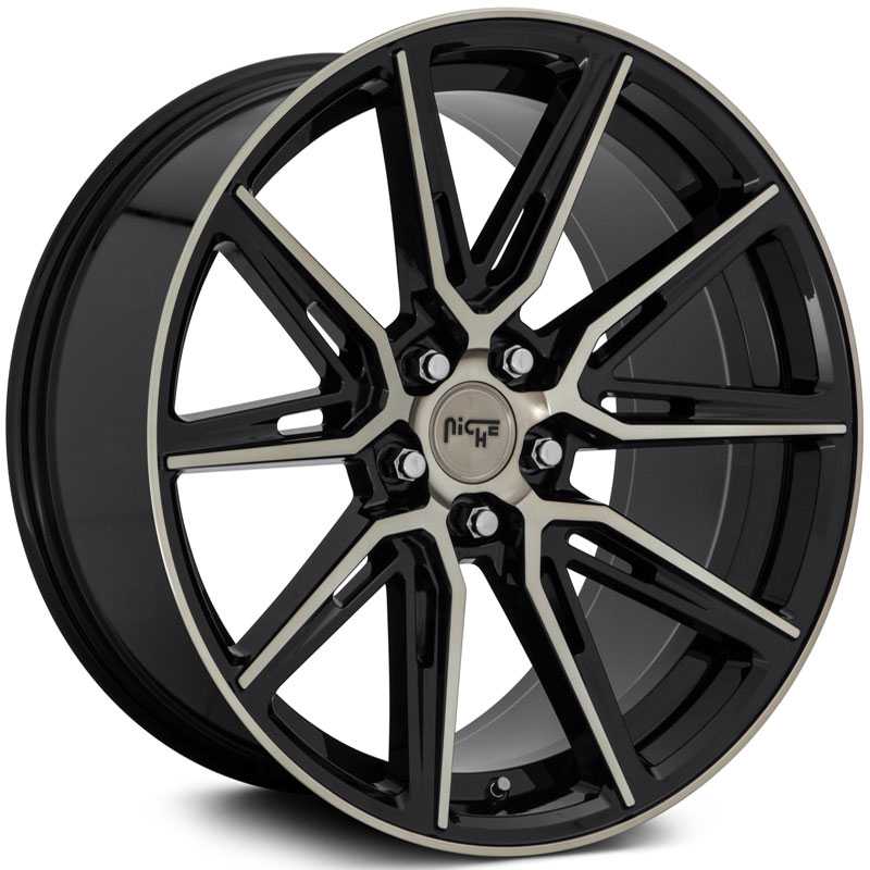 Niche M219 Gemello  Wheels Gloss Black Machined w/ Dark Tint