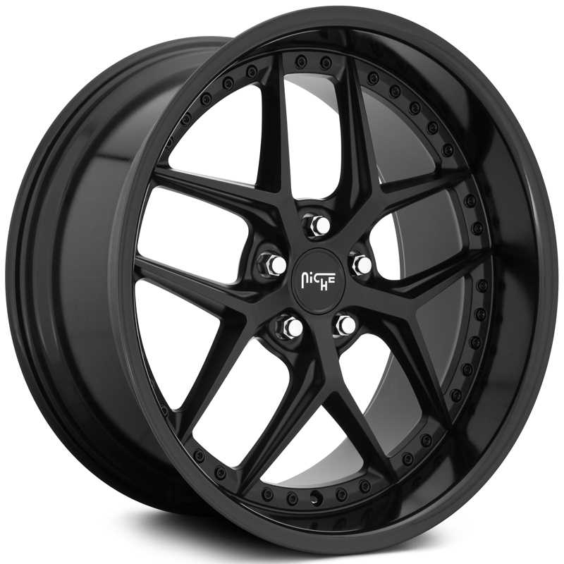 Niche M226 Vice  Wheels Matte Black w/ Gloss Black Lip