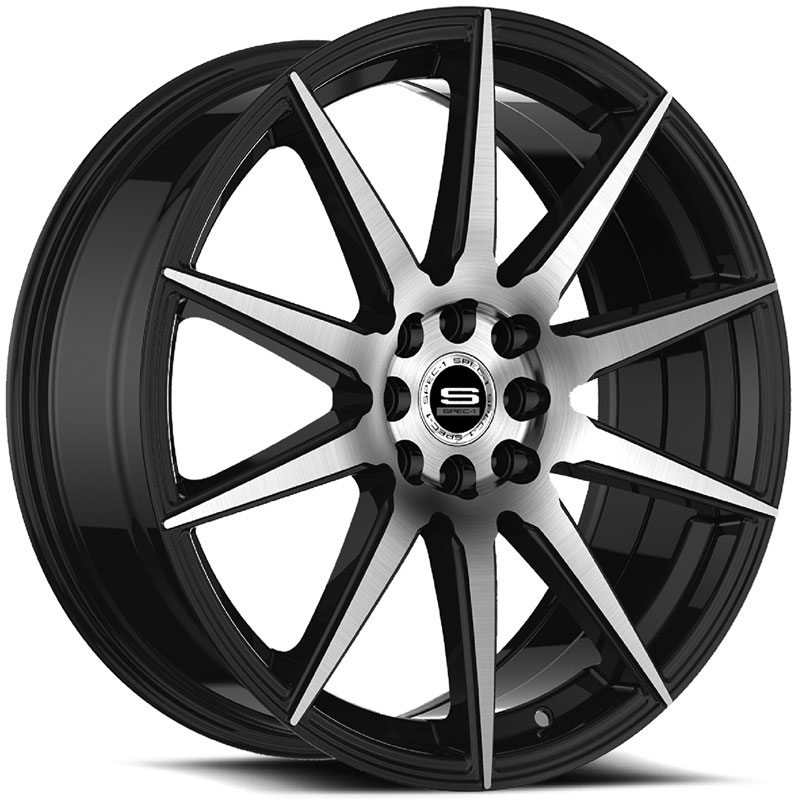 Spec-1 SP-51  Wheels Gloss Black Machined