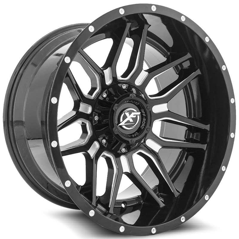 XF Offroad XF-222  Wheels Gloss Black Milled