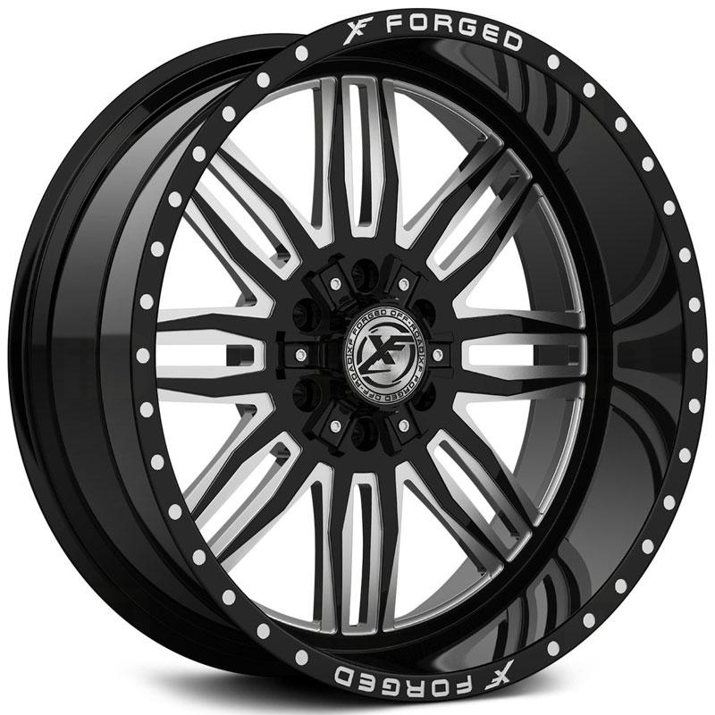 XF Offroad Forged XFX-303  Wheels Gloss Black Milled w/ Windows