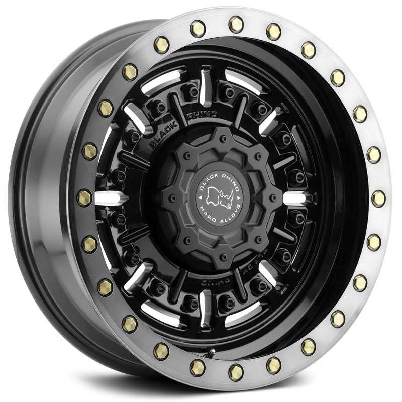 Black Rhino Abrams  Wheels Gloss Gunblack w/ Machined Dark Tint Lip 