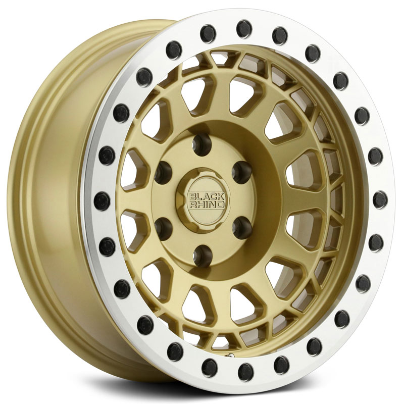 Black Rhino Primm Beadlock  Wheels Matte Gold W/Machined Ring And Black Bolts